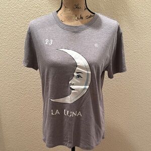 Women's Heather Gray Don Clemente La Luna Graphic Short Sleeve T-Shirt